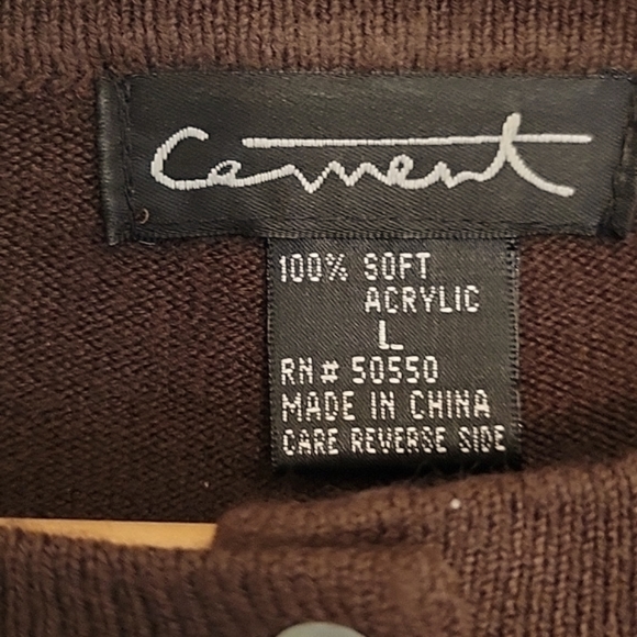 Vintage Embroidered Cement Cropped Sweater - Picture 2 of 6